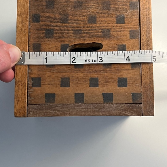 Antique Crayola Crayon Square Wood Toy Coin Bank - Picture 12 of 15